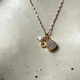 Special Edition Rose Quartz & Pink Tourmaline Triple Necklace (Gold Plated)