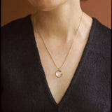 Domed Circle Pendant Necklace