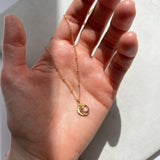 Quartz Tumbled & Moon Necklace | Healing (Gold Plated)