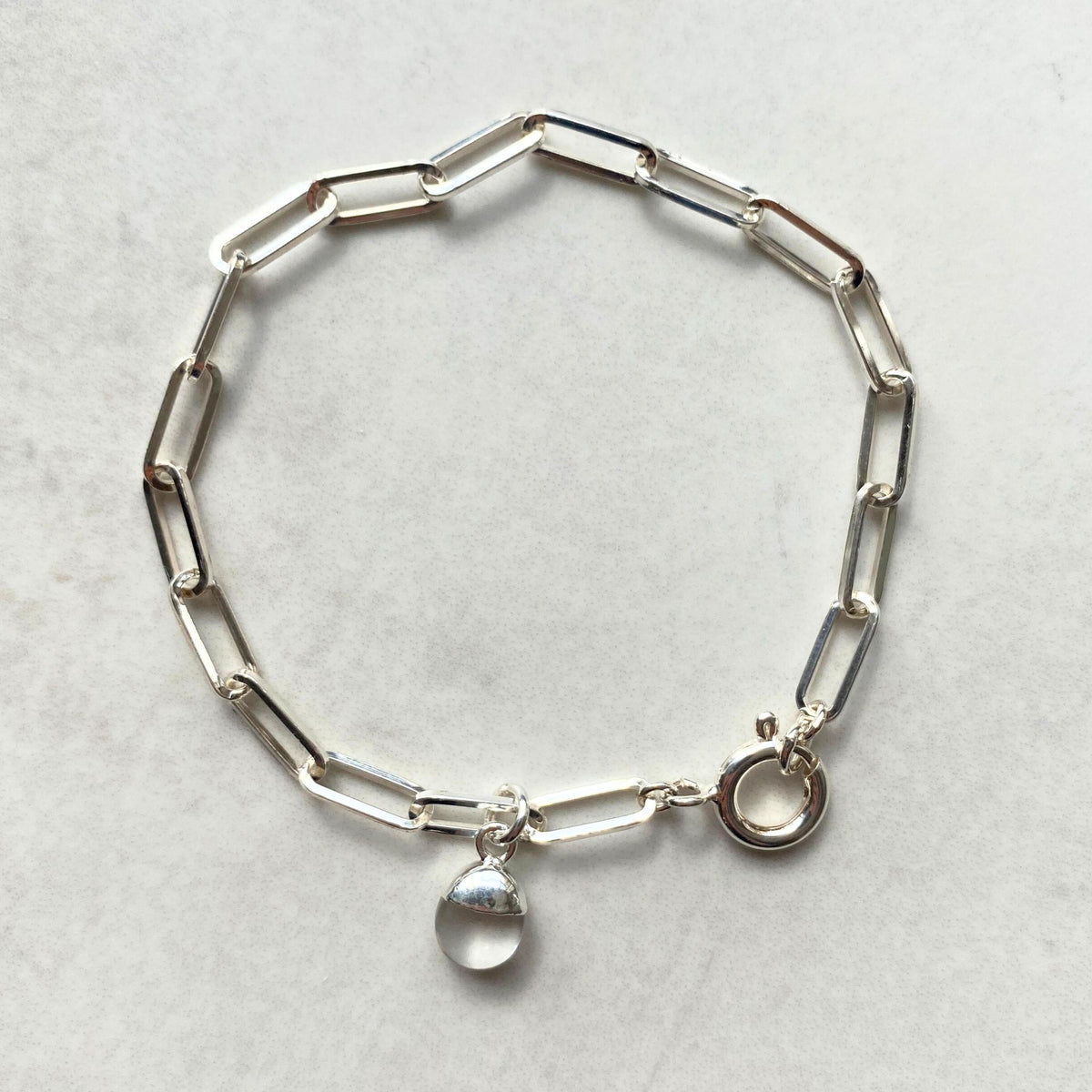 Quartz Tiny Tumbled Chunky Chain Bracelet Healing