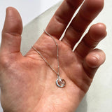 Quartz Tumbled & Moon Necklace | Healing (Silver)