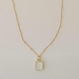 Quartz Gem Slice Necklace | Healing & Clarity (Gold Plated)