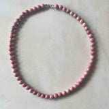 Rhodonite Earthstone Strand Necklace (Silver)