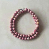 Rhodonite Earthstone Strand Necklace (Silver)