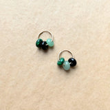 Rondelle Gem Stone Hoop Earrings | Set of 3
