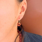 Rondelle Gem Stone Hoop Earrings | Set of 3