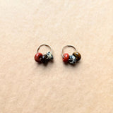 Rondelle Gem Stone Hoop Earrings | Set of 3