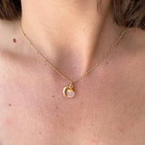 Rose Quartz & Moon Necklace | Love (Gold Plated)
