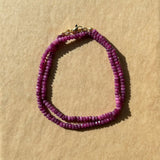 Ruby Faceted Beaded Strand Necklace | Energy