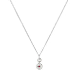 Ruby Guiding Star Birthstone Necklace | Vitality (Sterling Silver)
