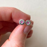 CHOOSE YOUR OWN | Guiding Star Birthstone Stud Earrings (Sterling Silver)
