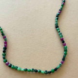 Ruby Zoisite Faceted Strand Necklace | Energy & Vitality