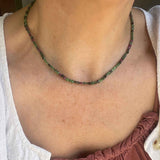 Ruby Zoisite Faceted Strand Necklace | Energy & Vitality