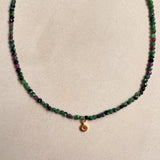 Ruby Zoisite Faceted Strand Necklace | Energy & Vitality