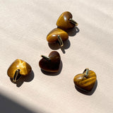 Tiger Eye Heart Pendant (Gold Plated)