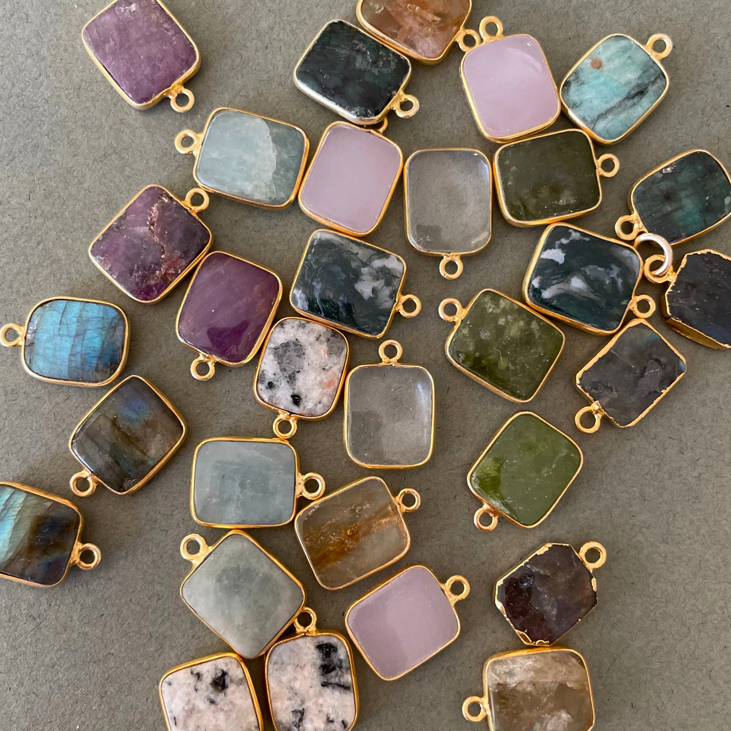 Imperfect Additional Stone | Gem Slice (Gold Plated)