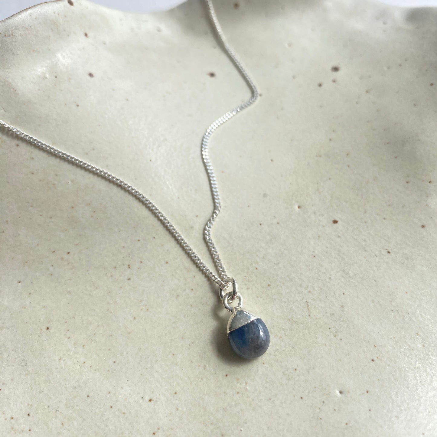 Bridesmaid | Tumbled Gemstone Necklace (Silver)