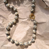 The Statement Positivity Necklace - Dalmatian Jasper