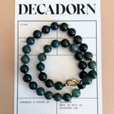 The Statement Balance Necklace - Green Agate