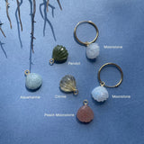 Shell Amulet Gemstone Earrings (Gold)