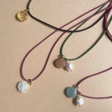 Shell Pendant Cord Necklace (Gold)
