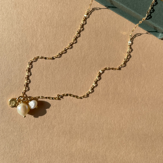 'Mum & Me' Duo Pearl Necklace (Gold Plated or Silver)