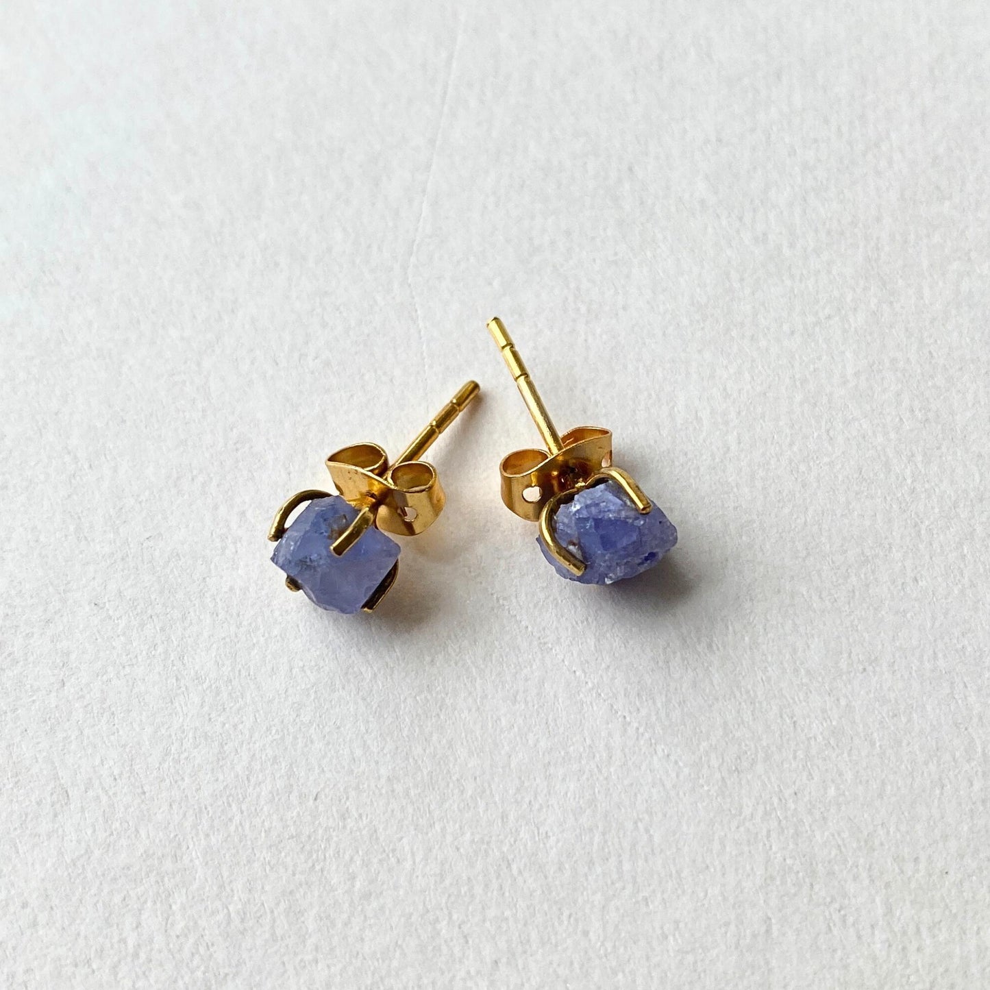 Imperfect Raw Stud Earrings (Gold Plated)