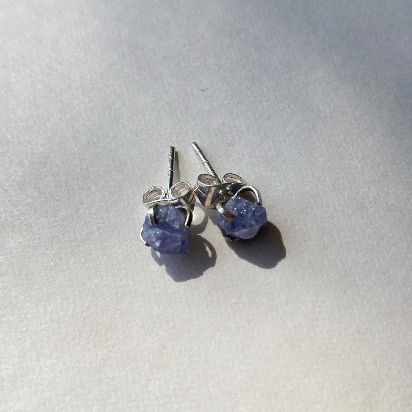 Imperfect Raw Stud Earrings (Silver Plated)