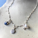 Tanzanite Charm Necklace | Positivity (Silver)