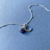 Tanzanite & Moon Necklace | Positivity (Silver)