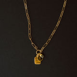 Special Edition Tiger Eye Gem Slice Triple Necklace | Courage & Protection (Gold)
