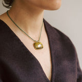 Bevelled Stone Cord Necklace