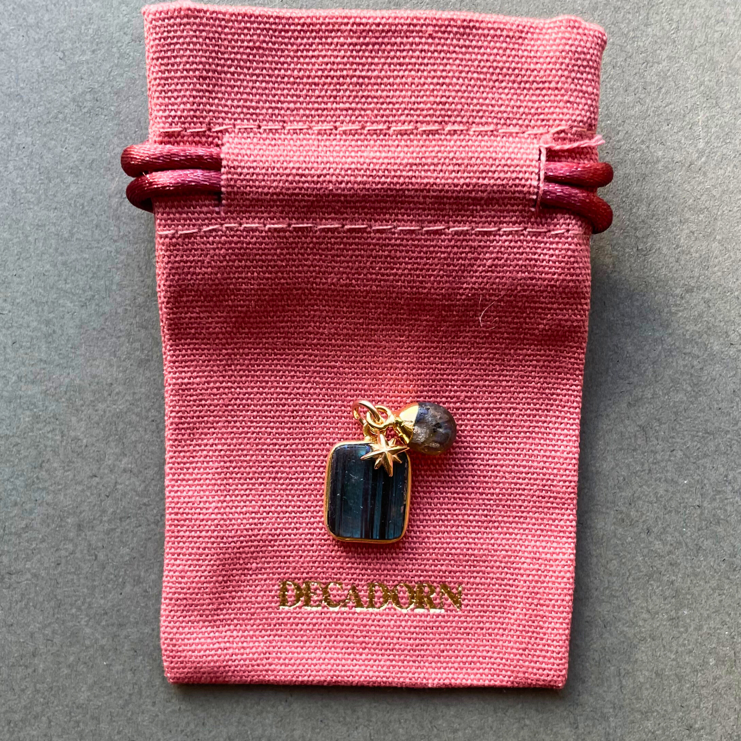 Imperfect Gem Slice Triple Pendants | Labradorite (Gold Plated or Sterling Silver)