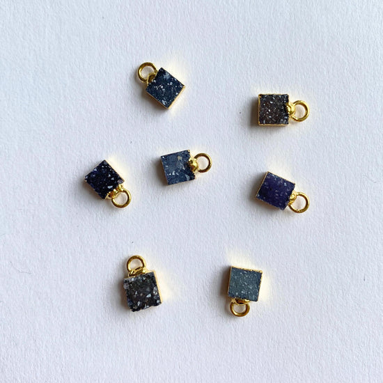 Imperfect Drusy Square Pendant | Gold Plated