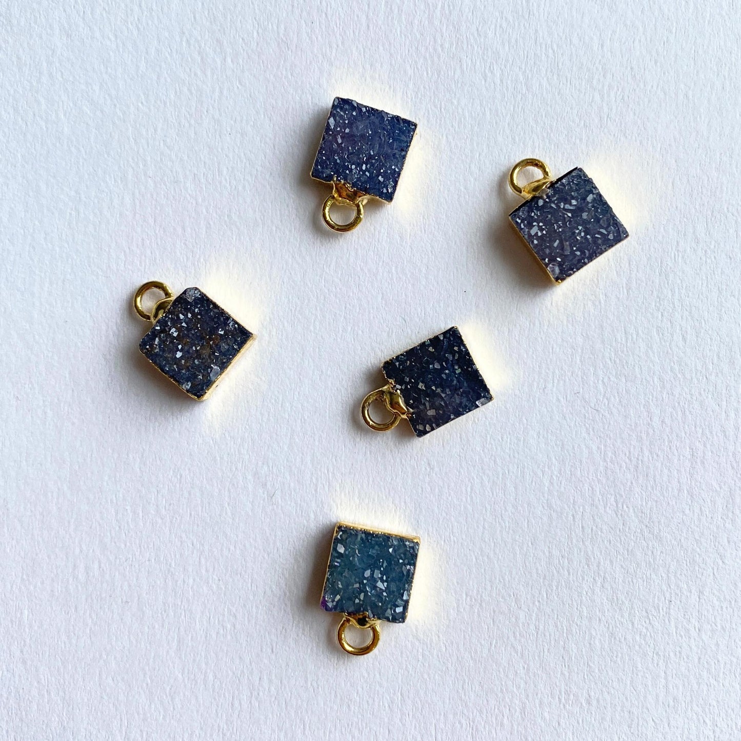 Imperfect Drusy Square Pendant | Gold Plated