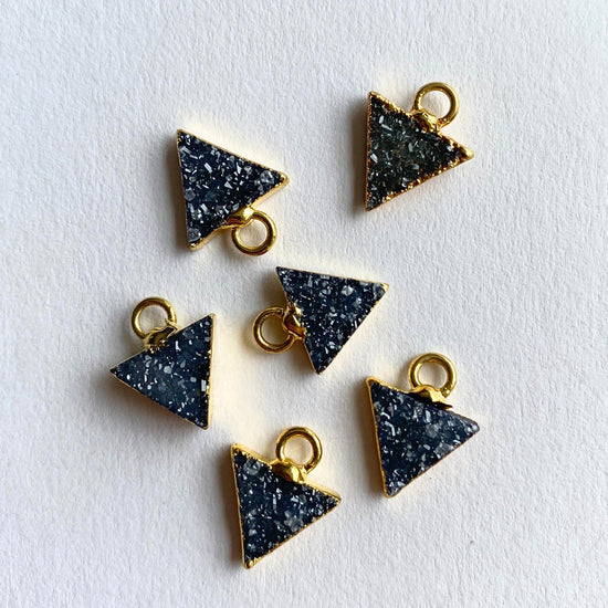 Imperfect Drusy Triangle Pendant | Gold Plated