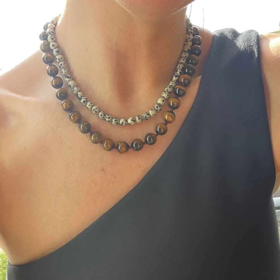 Dalmatian Jasper Beaded Necklace - PRE-ORDER for end May delivery