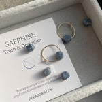 Raw Cut Floating Hoop Earrings - 8 Stones to Choose From - (Gold Fill)