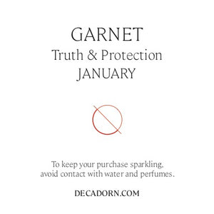 
            
                Load image into Gallery viewer, Tiny Tumbled Gemstone Dropper Earrings - JANUARY, Garnet - Decadorn
            
        