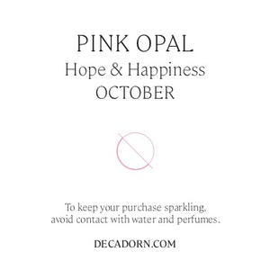 
            
                Load image into Gallery viewer, October Birthstone | Pink Opal Tiny Tumbled Necklace (Silver)
            
        