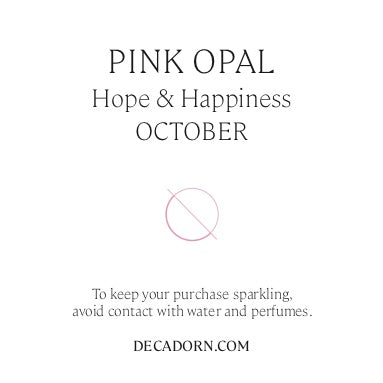 October Birthstone | Pink Opal Tiny Tumbled Necklace (Silver)