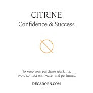 Citrine Charm Necklace | Success (Silver)