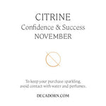 November Birthstone | Citrine Charm Necklace (Silver)
