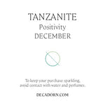 December Birthstone | Tanzanite Moon Charm Necklace (Gold Plated)