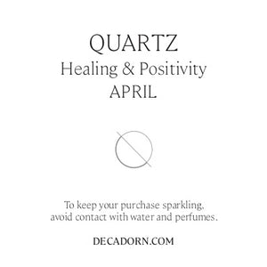 
            
                Load image into Gallery viewer, Tiny Tumbled Gemstone Dropper Earrings - APRIL, Quartz (Healing) - Decadorn
            
        
