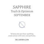 September Birthstone | Sapphire Threaded Necklace (Silver)