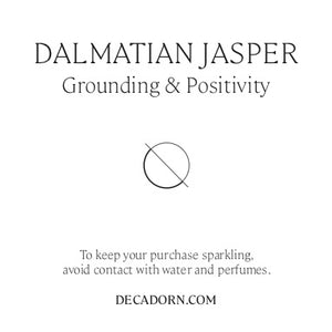Dalmatian Gem Slice Dropper Earrings | Positivity (Silver)