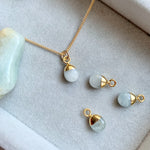 Tiny Tumbled Gemstone Necklace -  Aquamarine - Decadorn