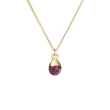 Ruby Tiny Tumbled Necklace | Energy (Gold)