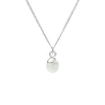 Tiny Tumbled Gemstone Necklace - Silver - JUNE, Moonstone - Decadorn
